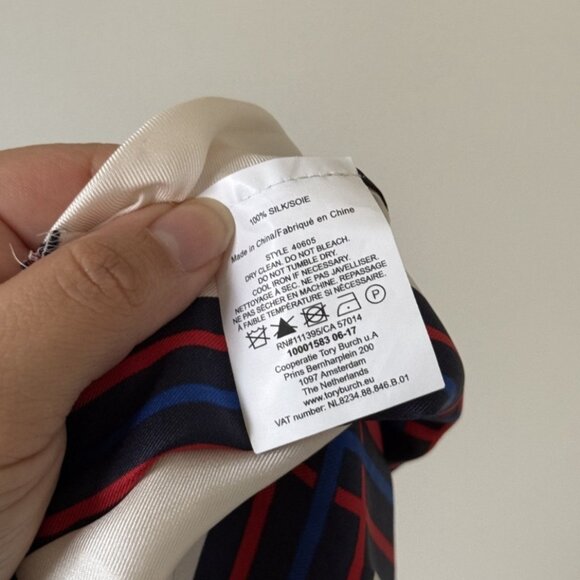 Tory Burch Silk Harper Pleated Plaid Knee Length Skirt Academia Holiday Preppy 8 - Picture 7 of 8